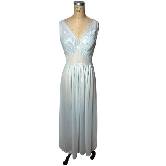1950s Vanity Fair ice blue nightgown Size 36 Medium